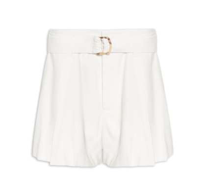 Short Feminino Alfaiataria Balonê - Branco