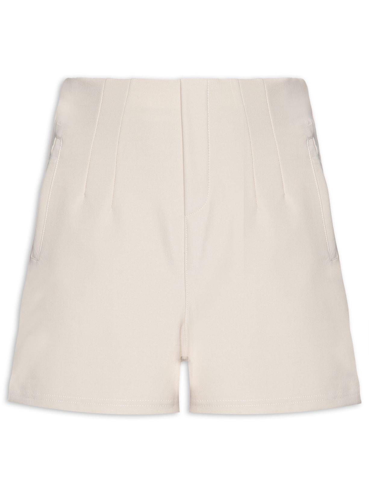 Short Feminino Alfaiataria Básico - Bege