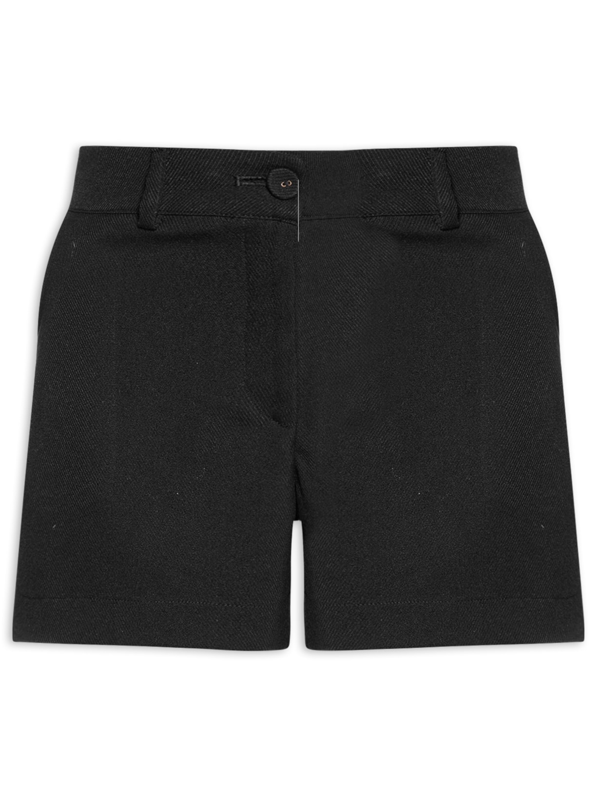Short Feminino Alfaiataria Bolso Preto Maria Filó