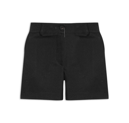 Short Feminino Alfaiataria Bolso - Preto