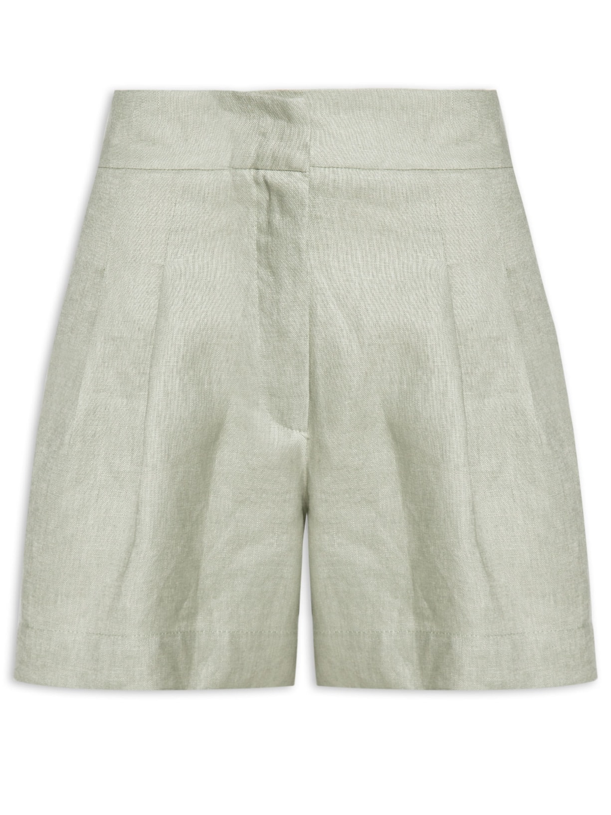 Short Feminino Alfaiataria Linho - Verde