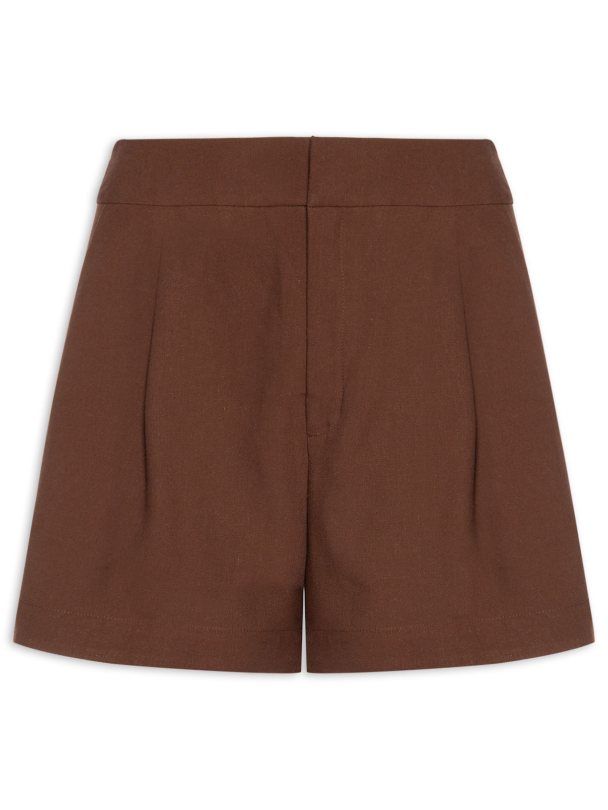 Short Feminino Alfaiataria - Marrom