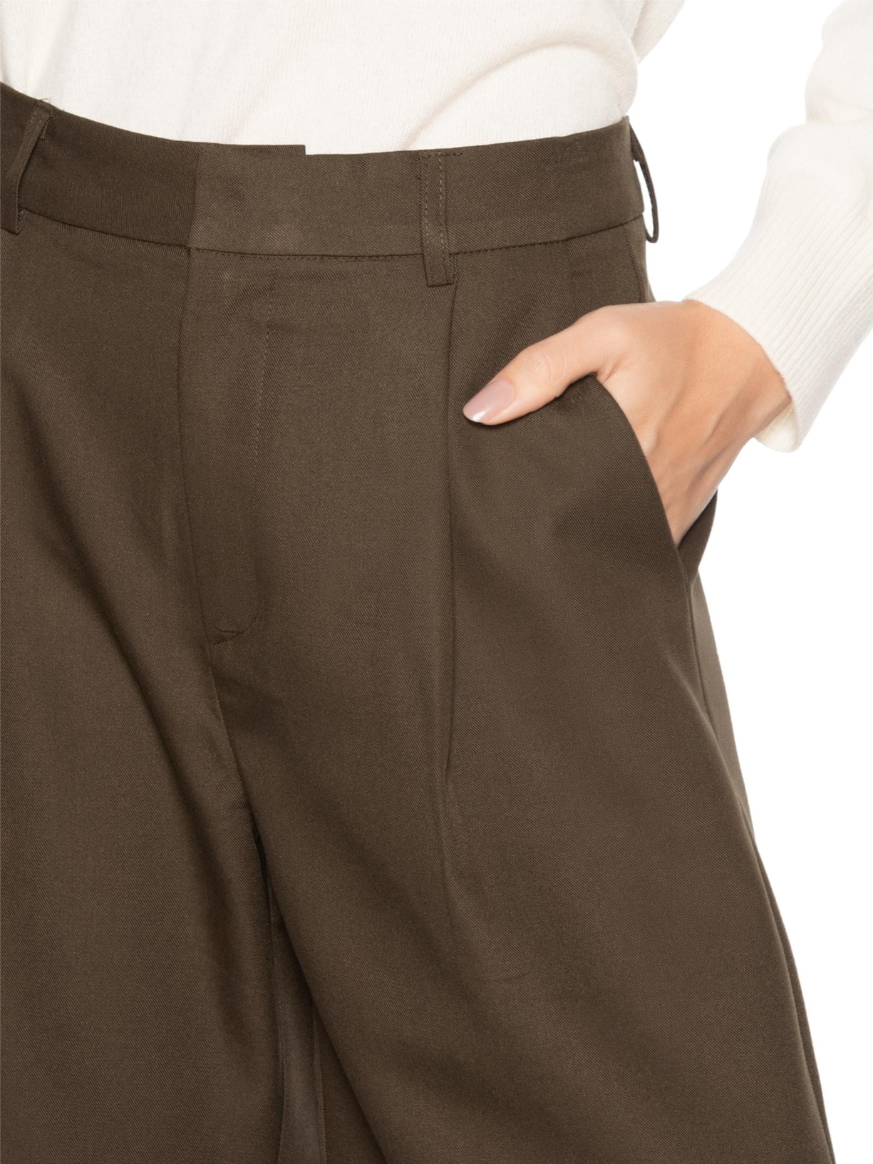 Short Feminino Alfaiataria Marrom Basiq