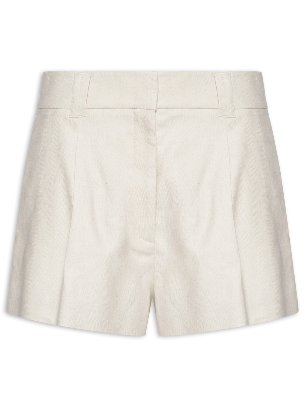 Short Feminino Alfaiataria Melange - Off White