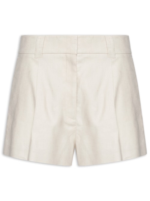 Short Feminino Alfaiataria Melange - Off White