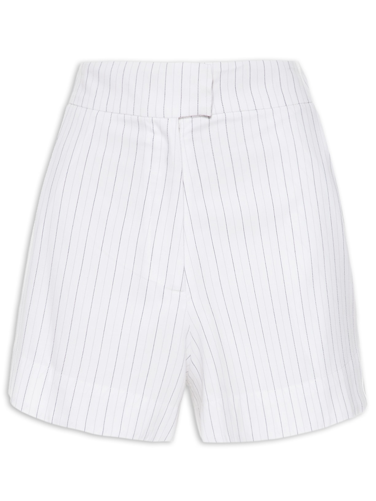 Short Feminino Alfaiataria Risca De Giz - Branco