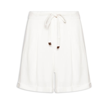 Short Feminino Amarração com Linho – Branco