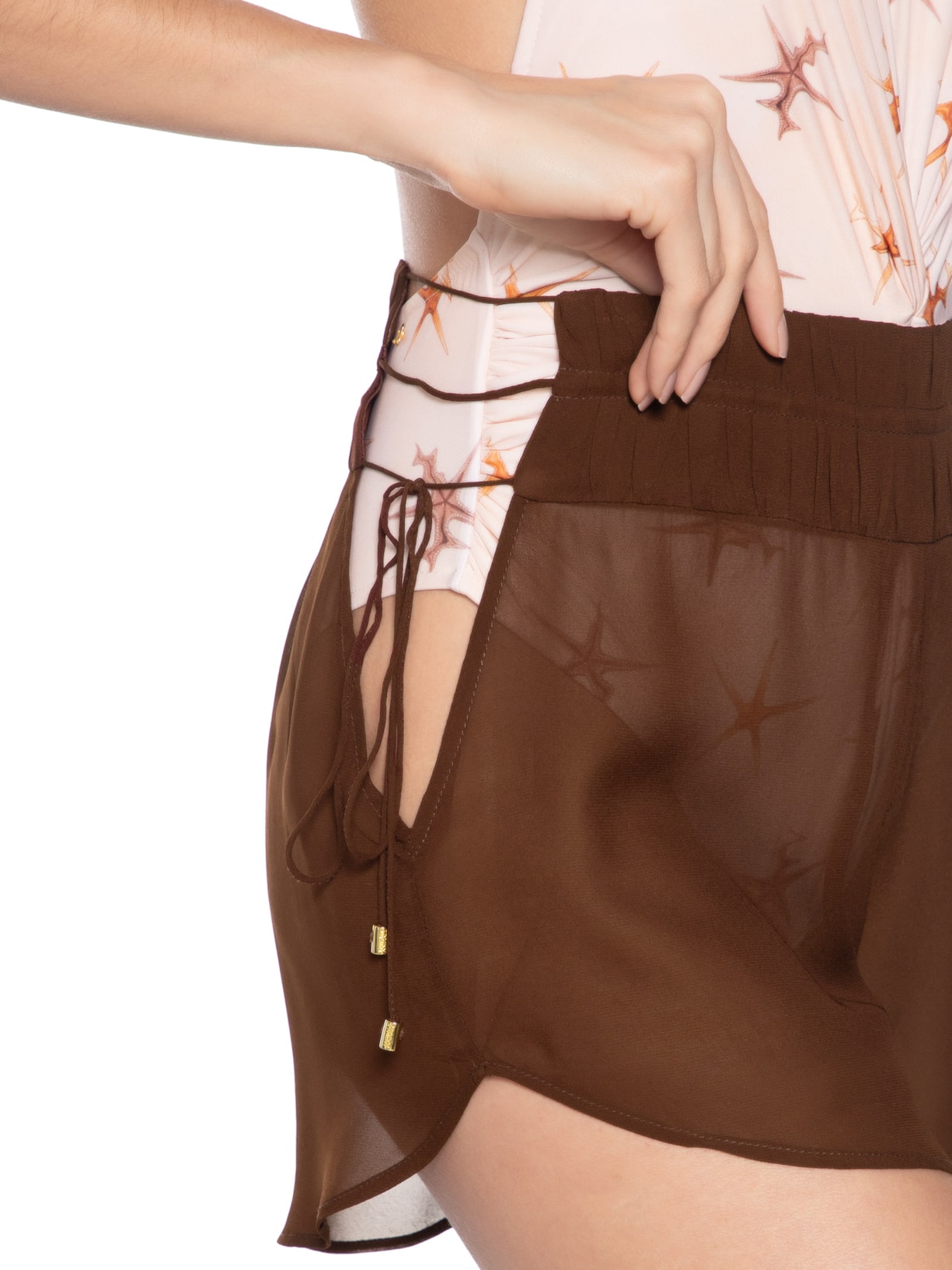 Short Feminino Amarração Resort Marrom Animale Resort