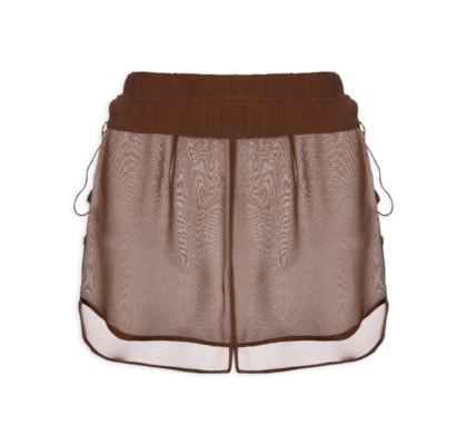 Short Feminino Amarração Resort - Marrom