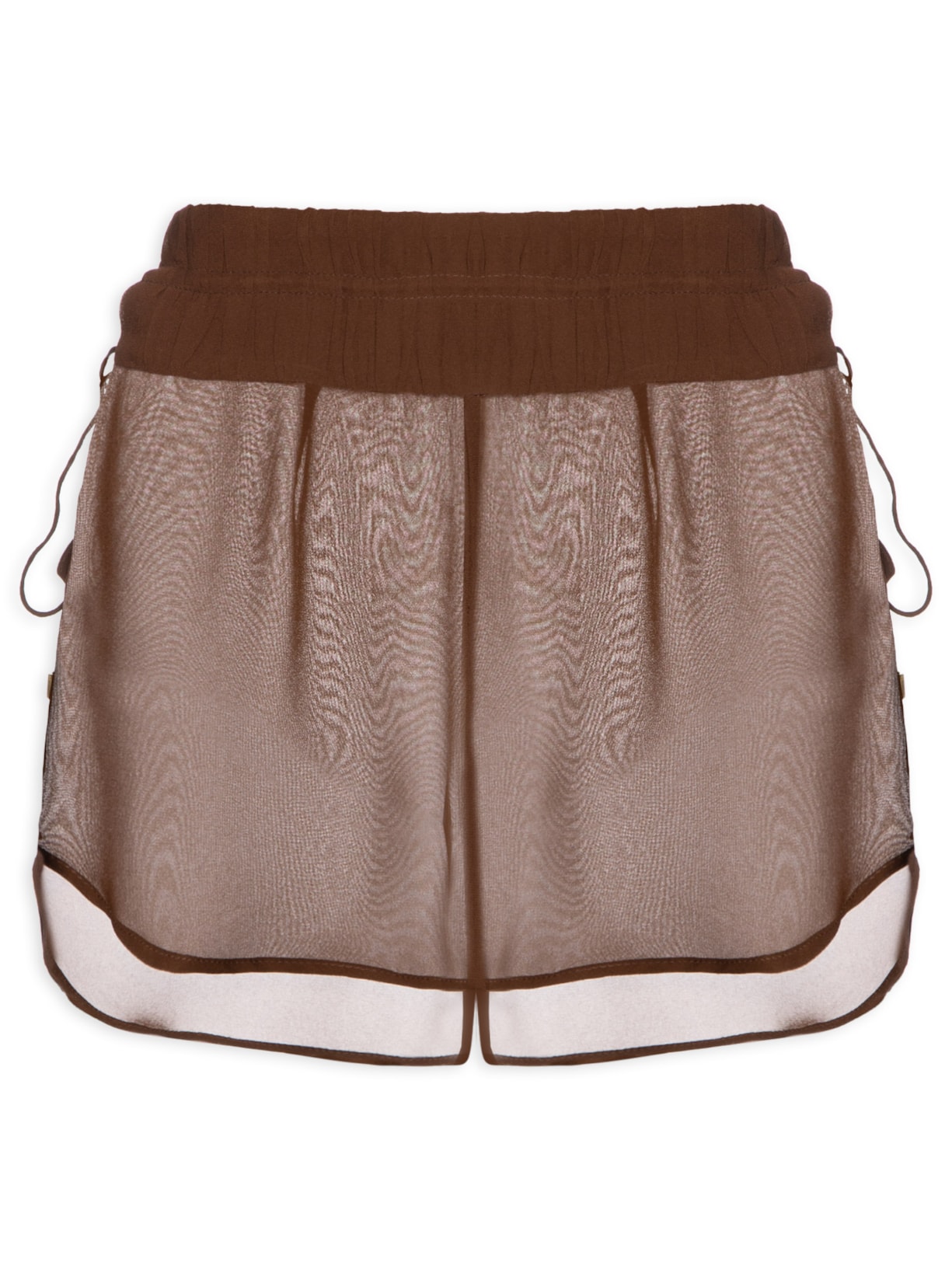 Short Feminino Amarração Resort - Marrom