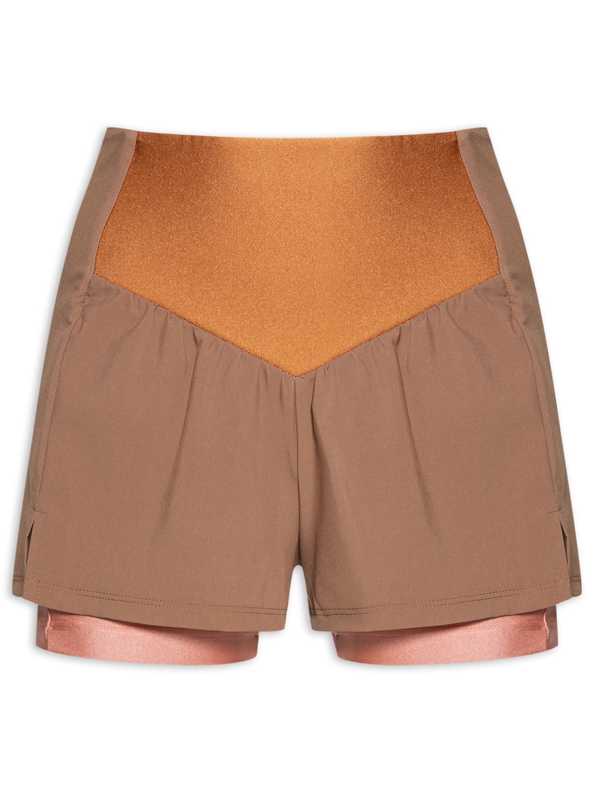 Short Feminino Ametista Marrom Lauf