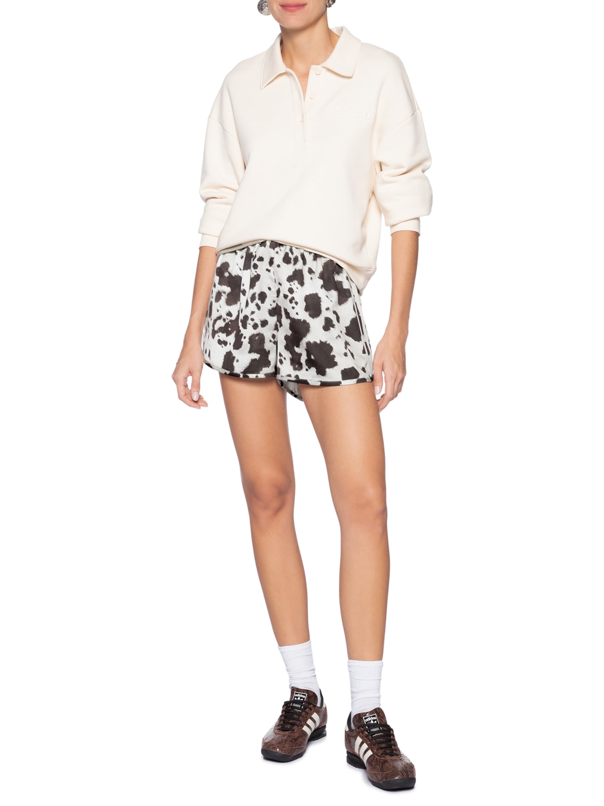 Short Feminino Aop Animal Print Adidas Originals