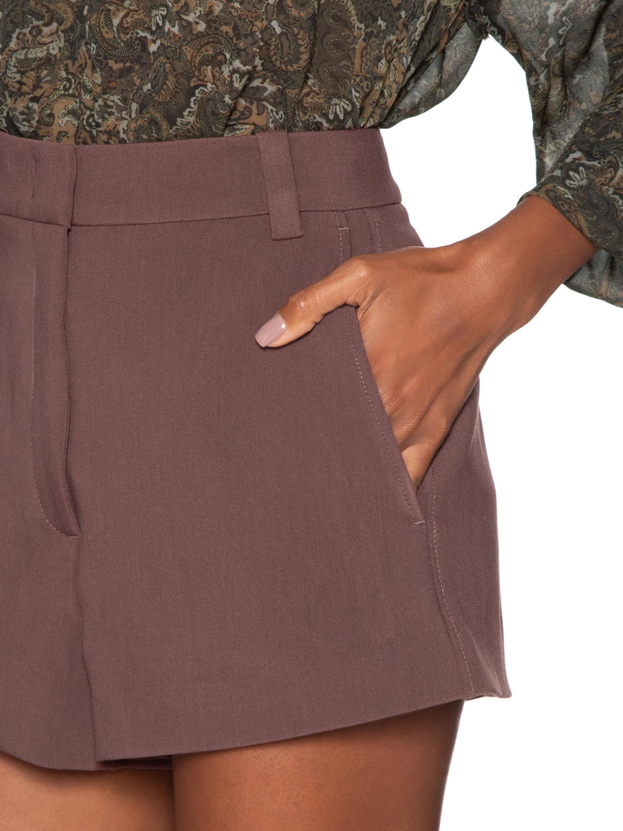 Short Feminino Asa Delta Voyage Marrom Animale