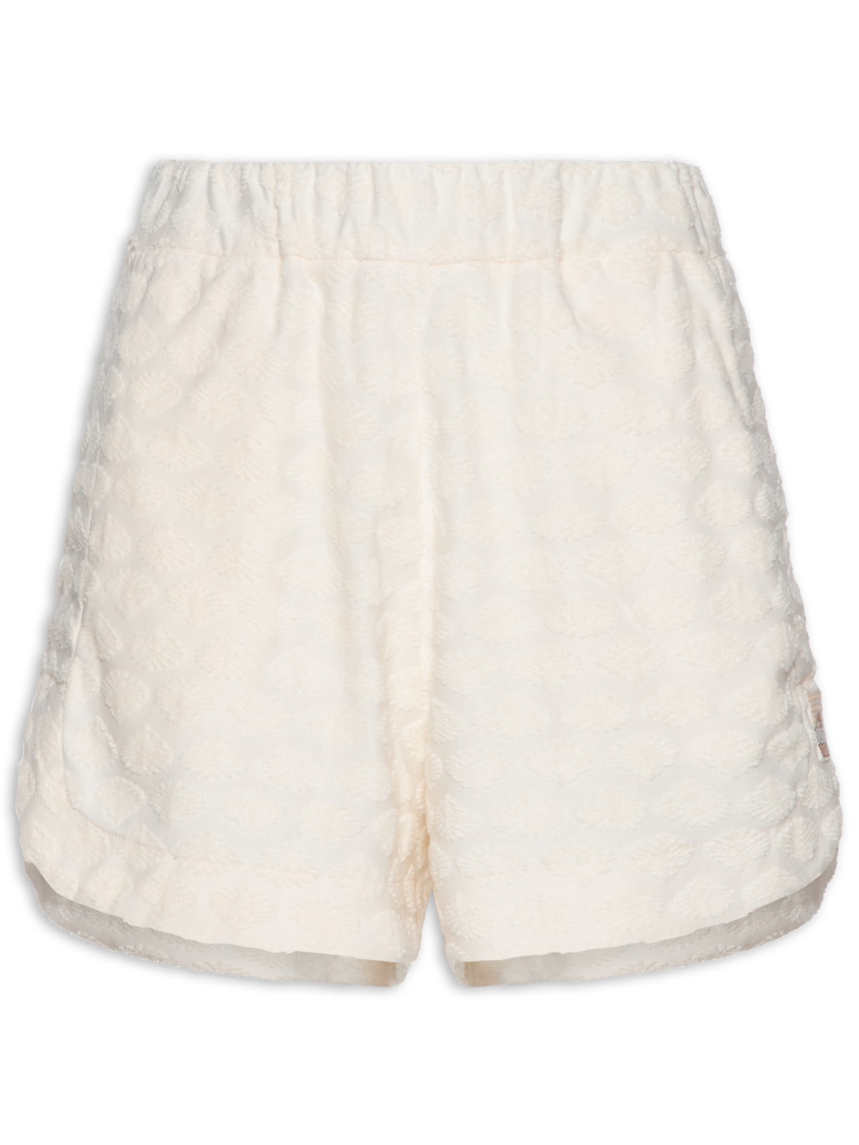 Short Feminino Atoalhado Conchas - Bege