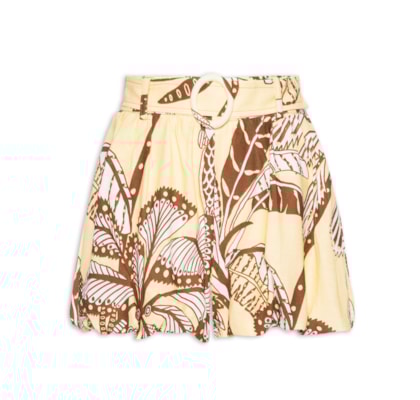 Short Feminino Balonê Amazônia - Amarelo