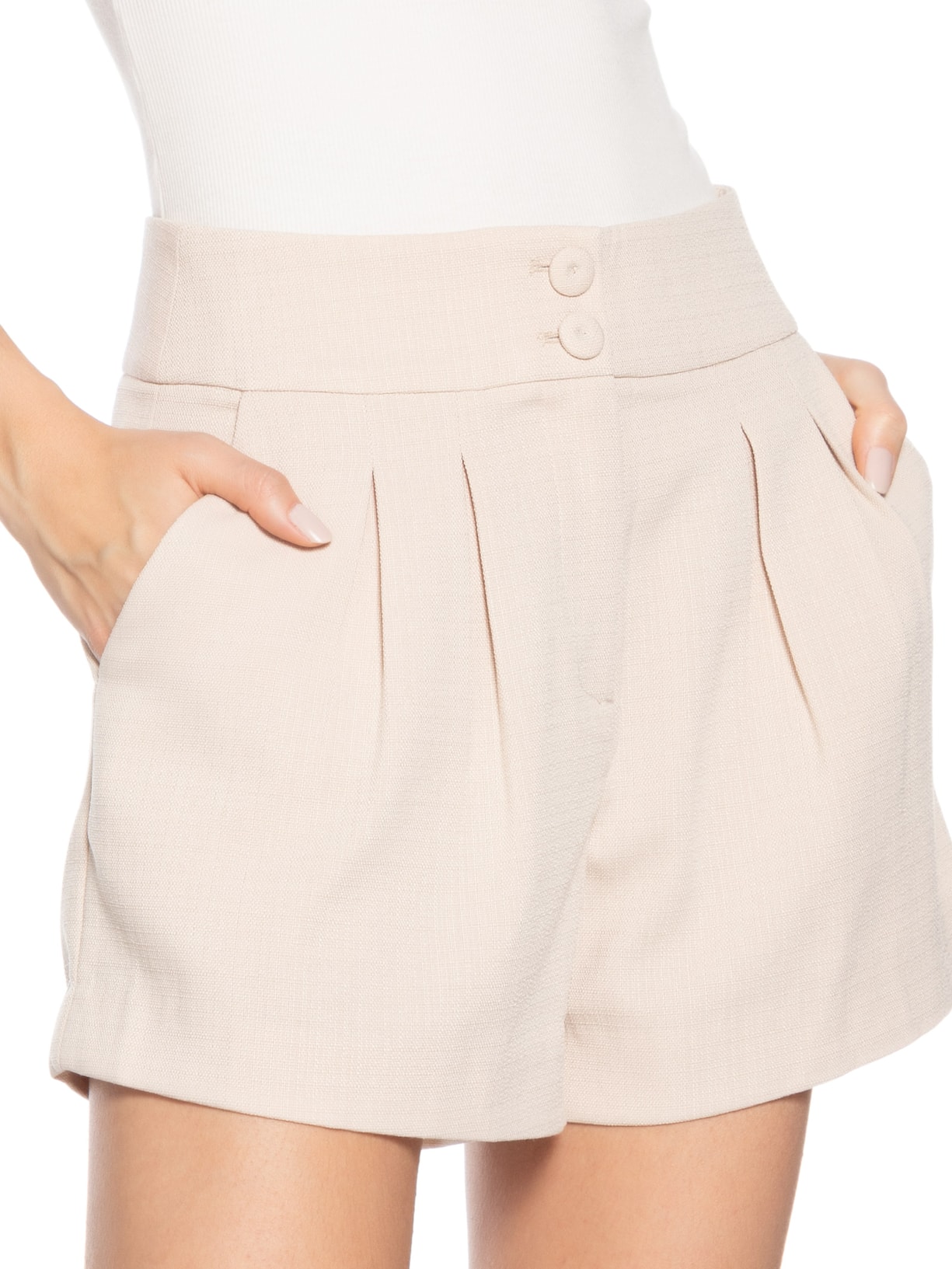 Short Feminino Barbara Bege Le Lis