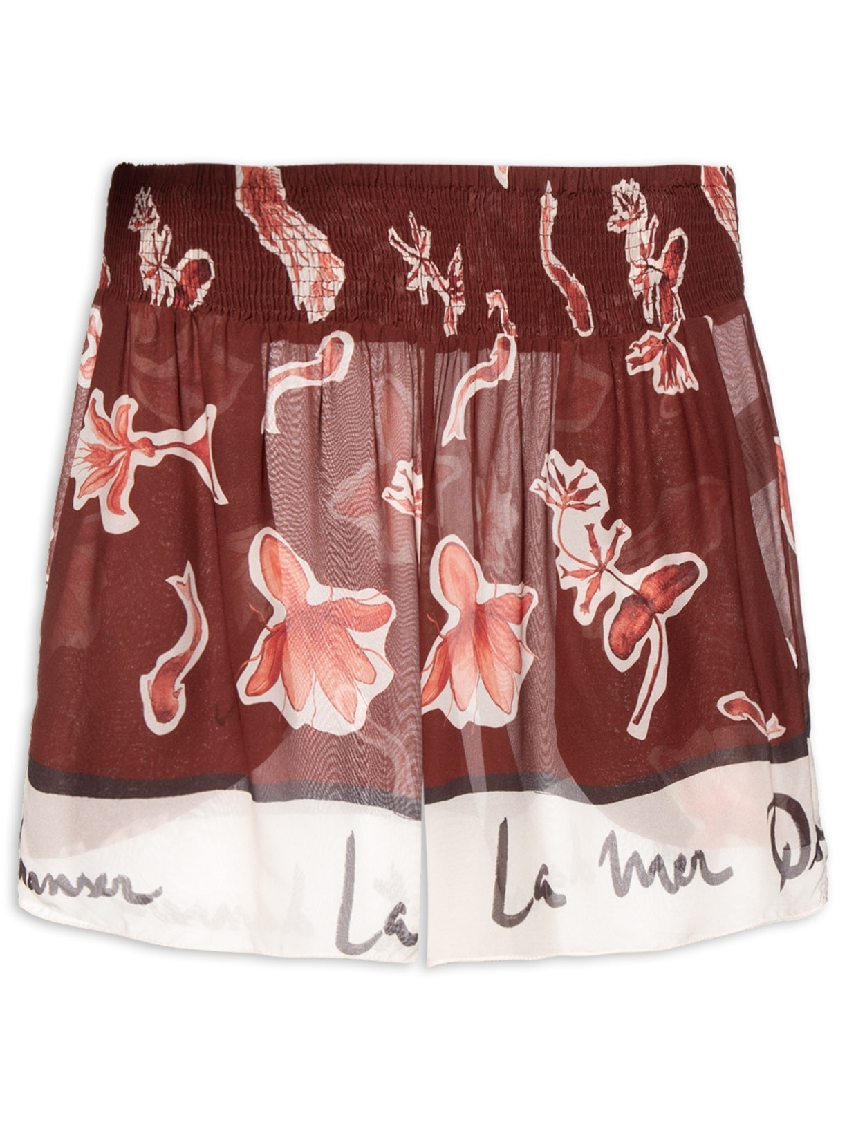 Short Feminino Barrado Fig Lamer Marrom Animale Resort