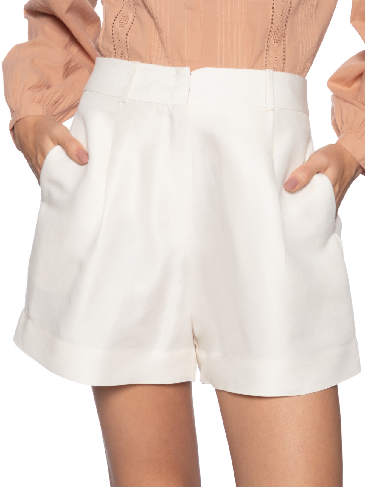 Short Feminino Basic Branco Animale
