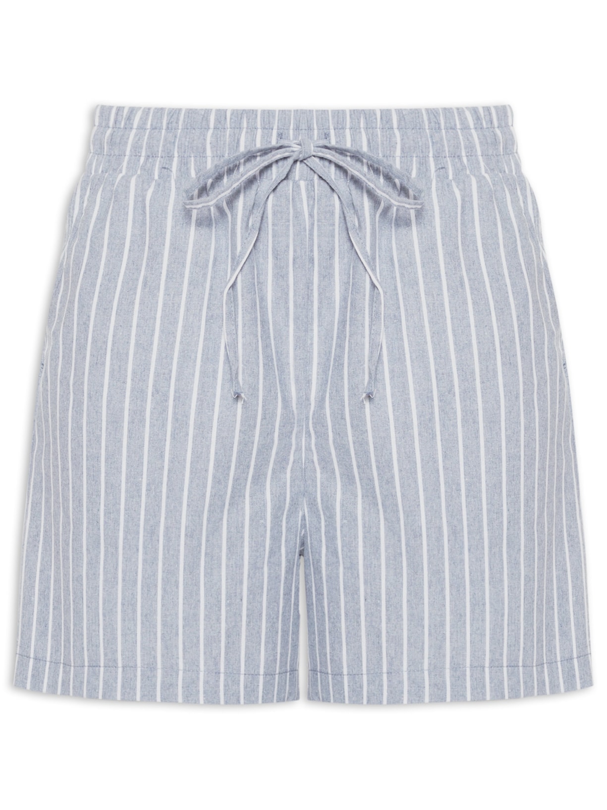 Short Feminino Básico Listrado - Azul