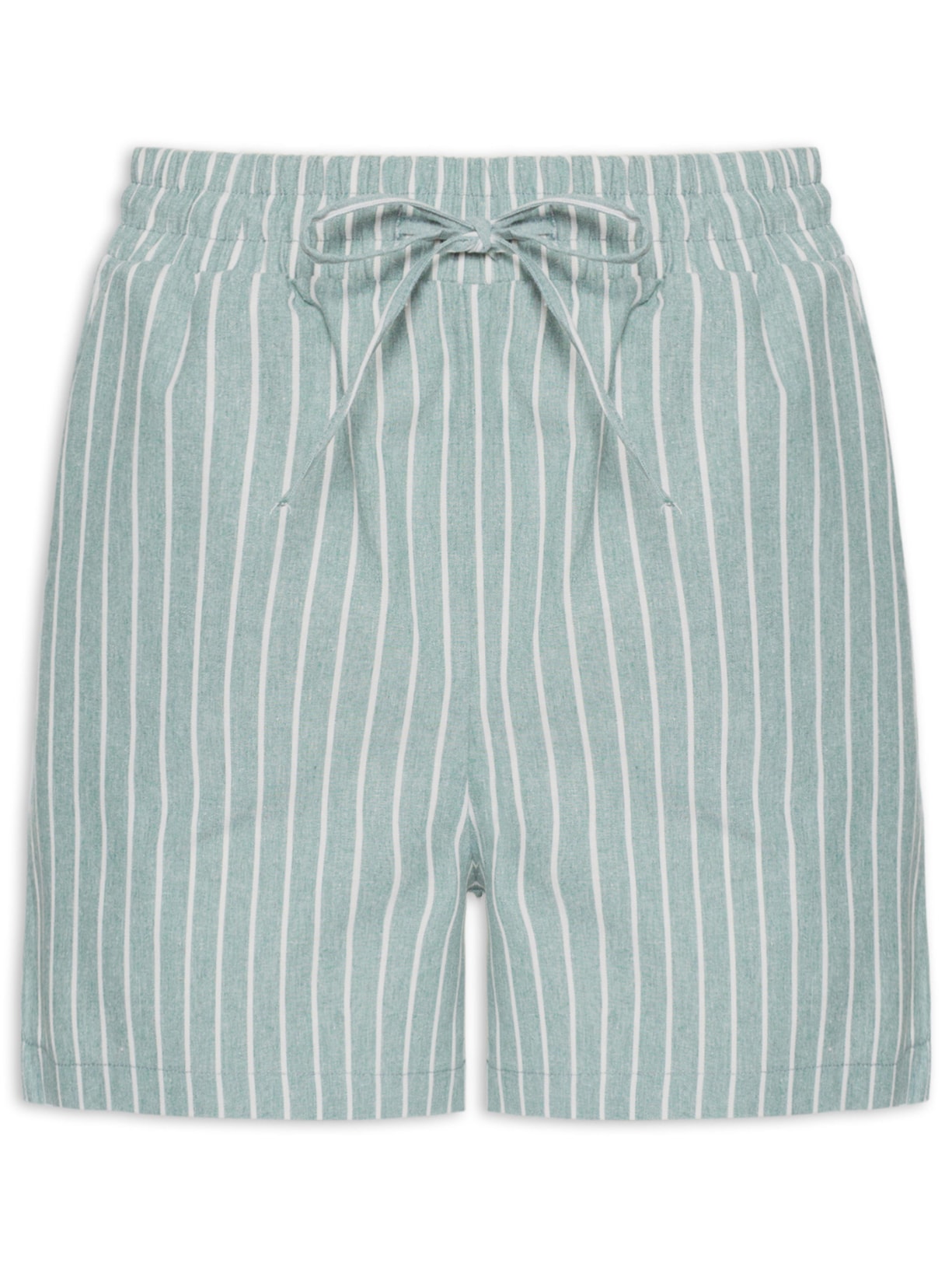 Short Feminino Básico Listrado - Verde