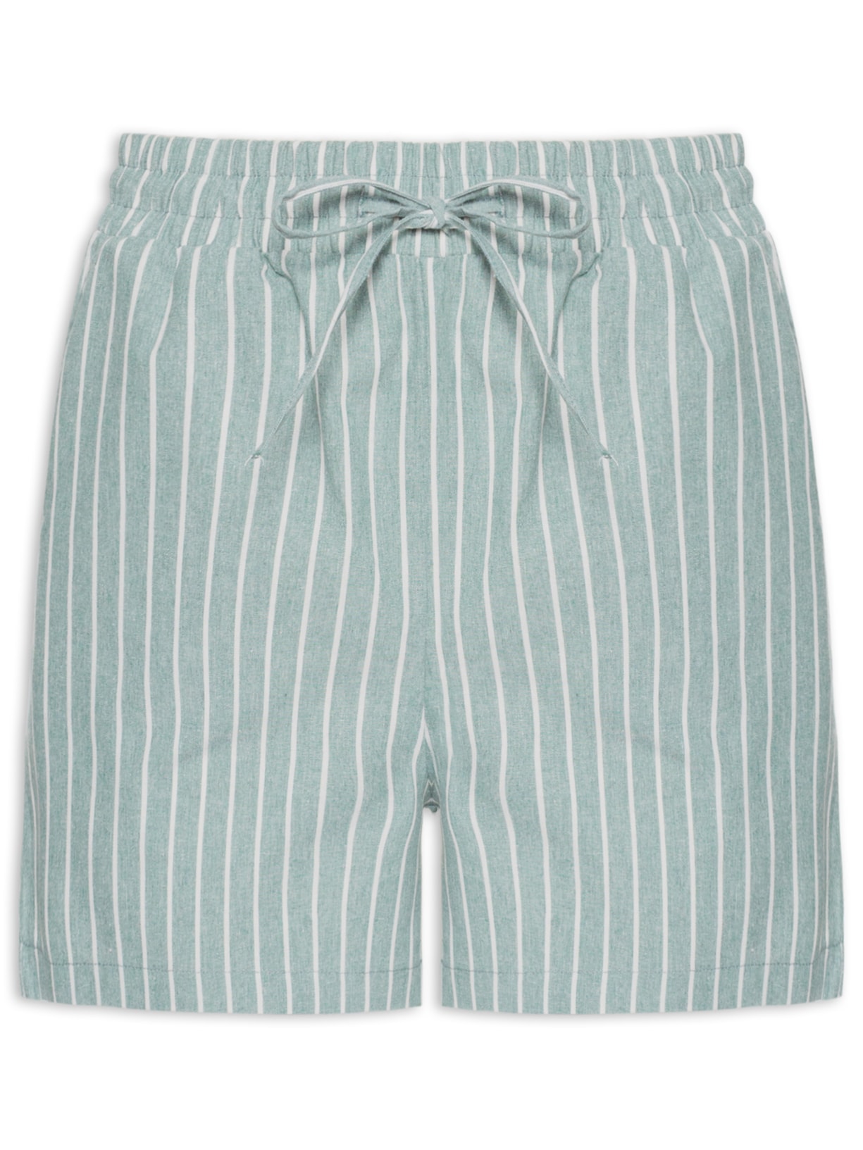 Short Feminino Básico Listrado - Verde