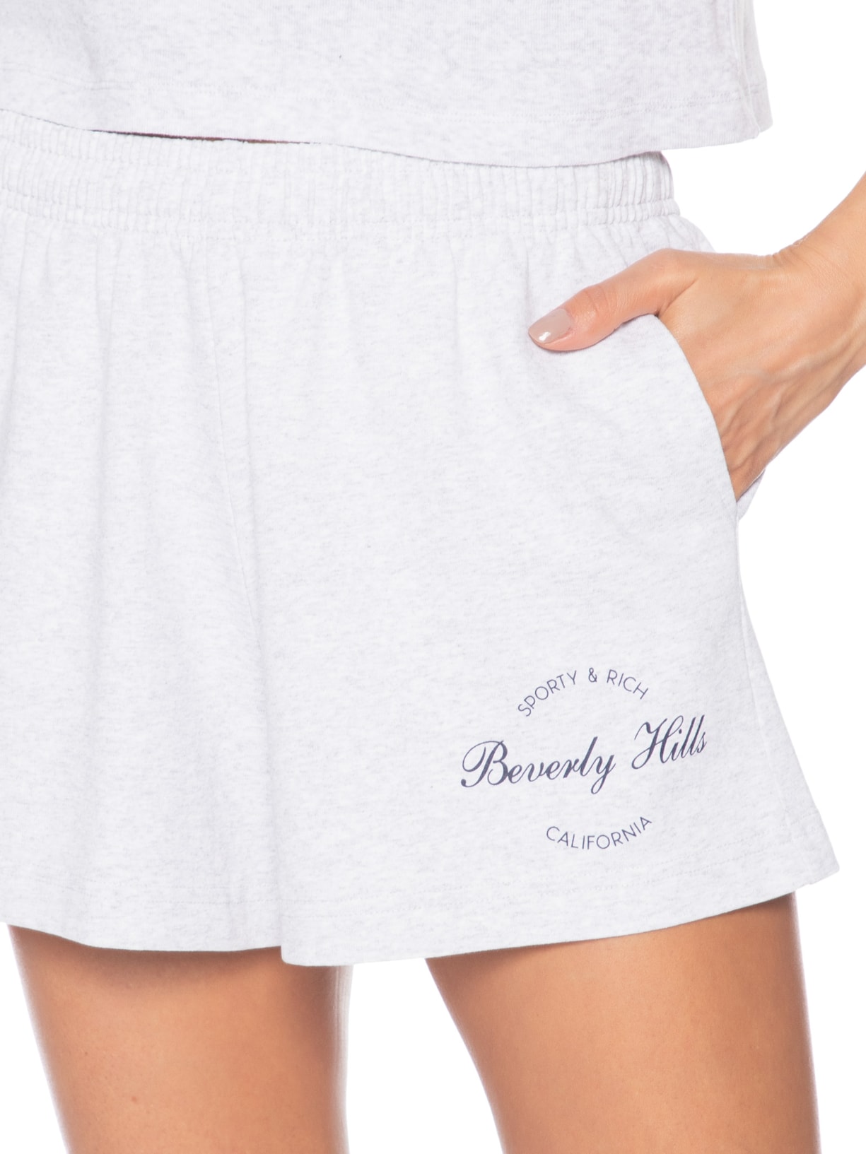 Short Feminino Beverly Script Disco Cinza Sporty & Rich