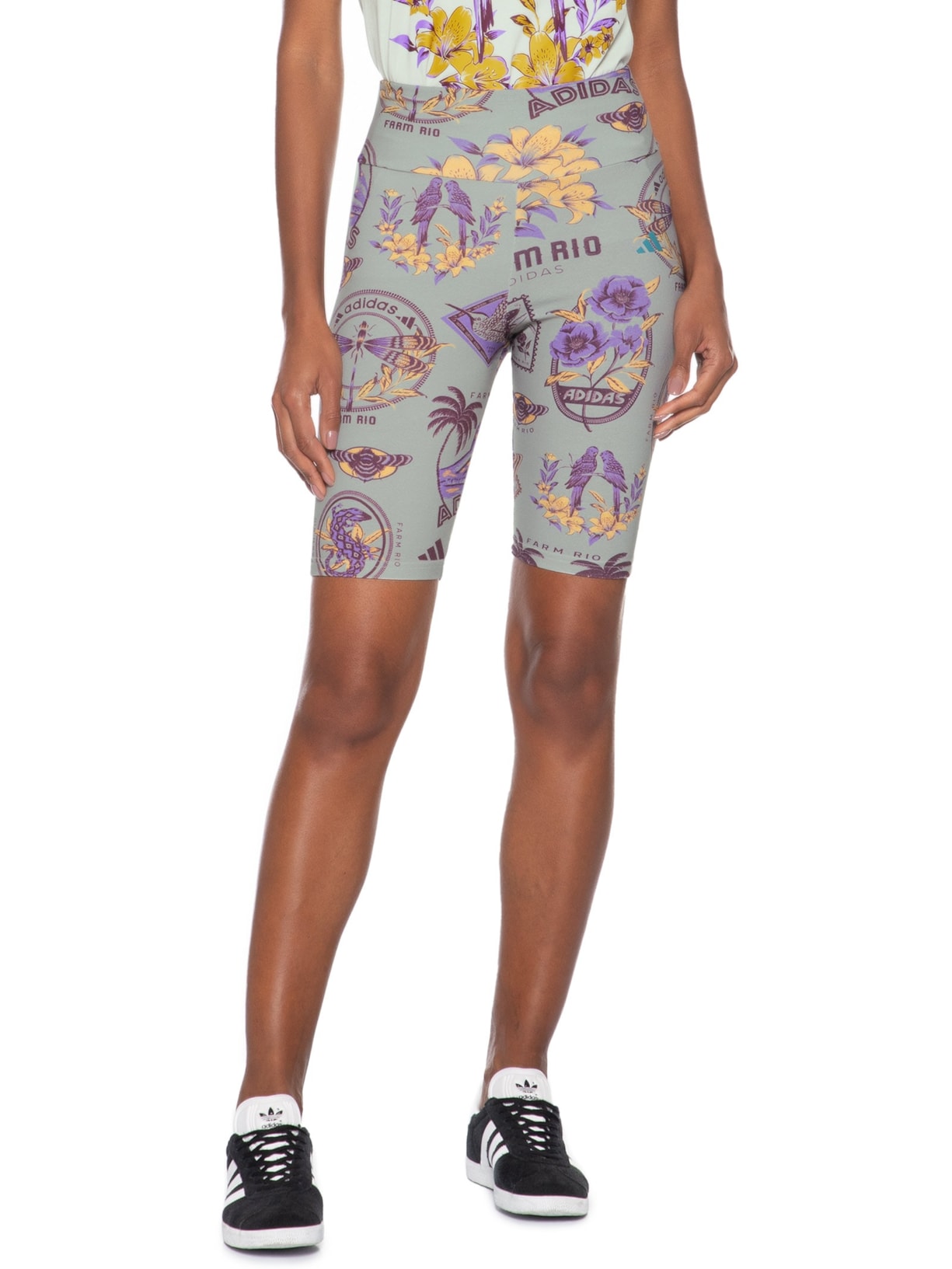 Short Feminino Bike Cinza Adidas + Farm
