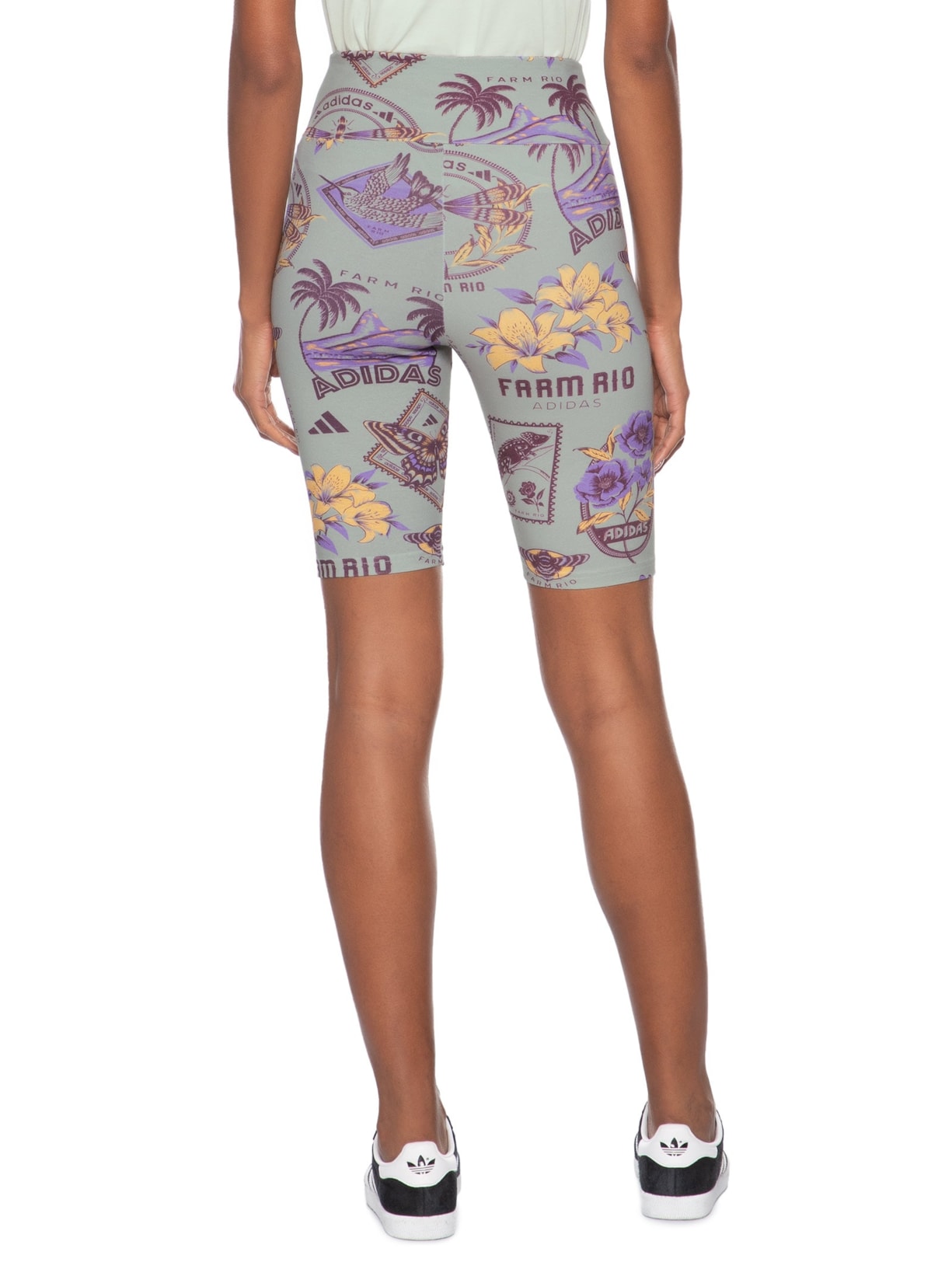 Short Feminino Bike Cinza Adidas + Farm