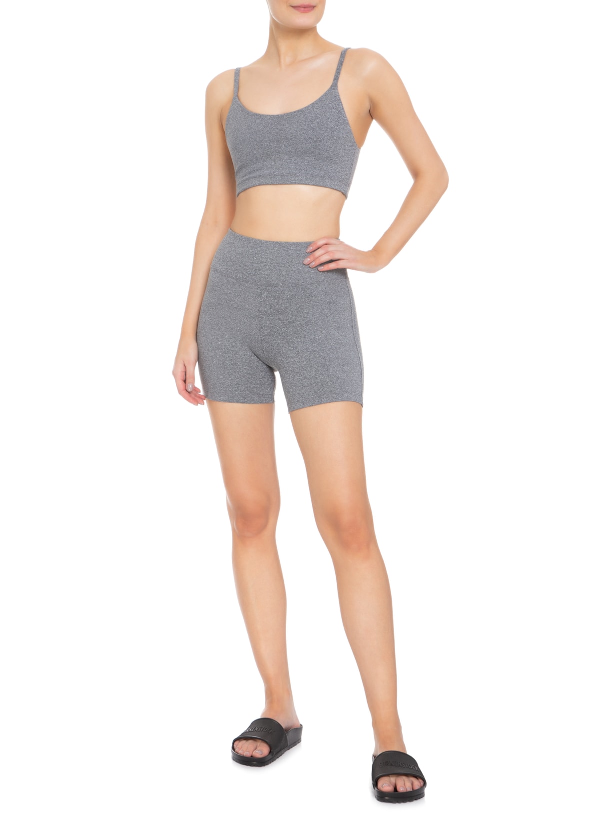 Short Feminino Bio Carol Yogini Cinza Yogini