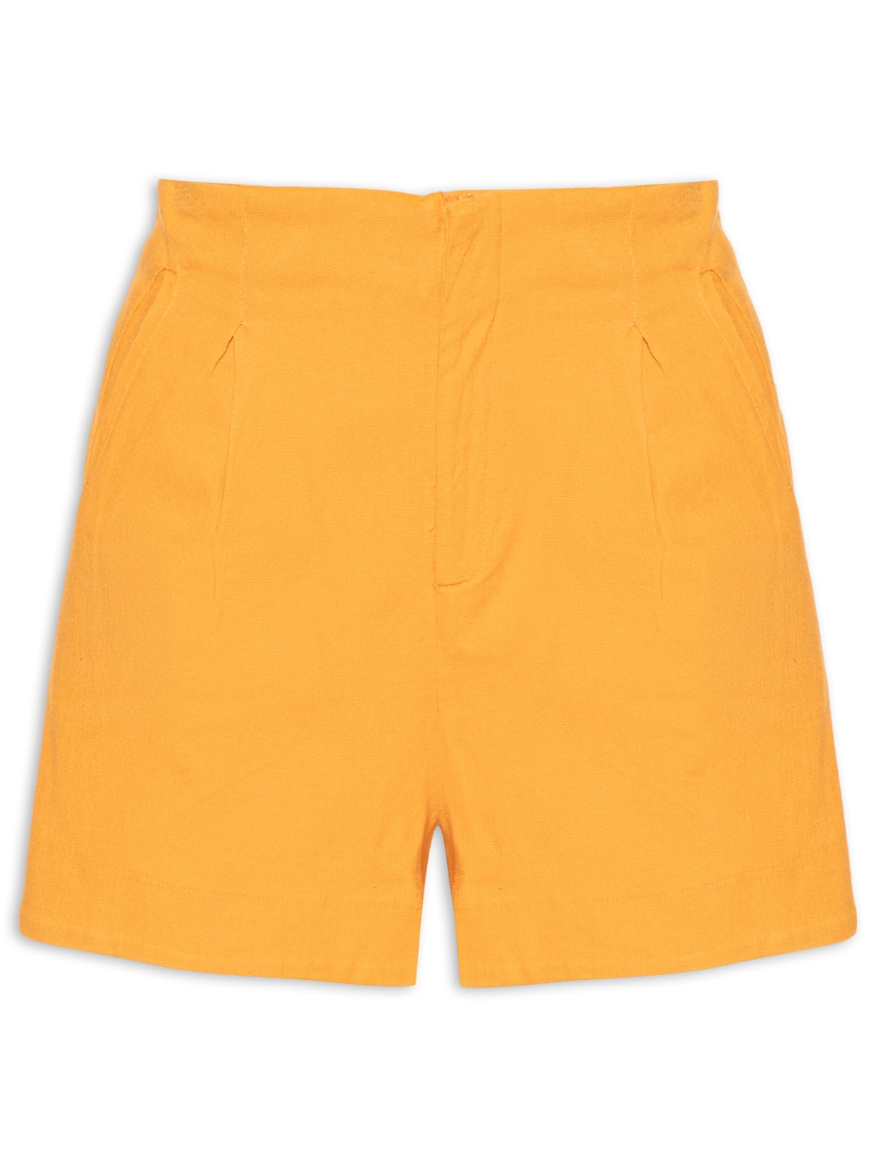 Short Feminino Bolso Alfaiataria - Laranja