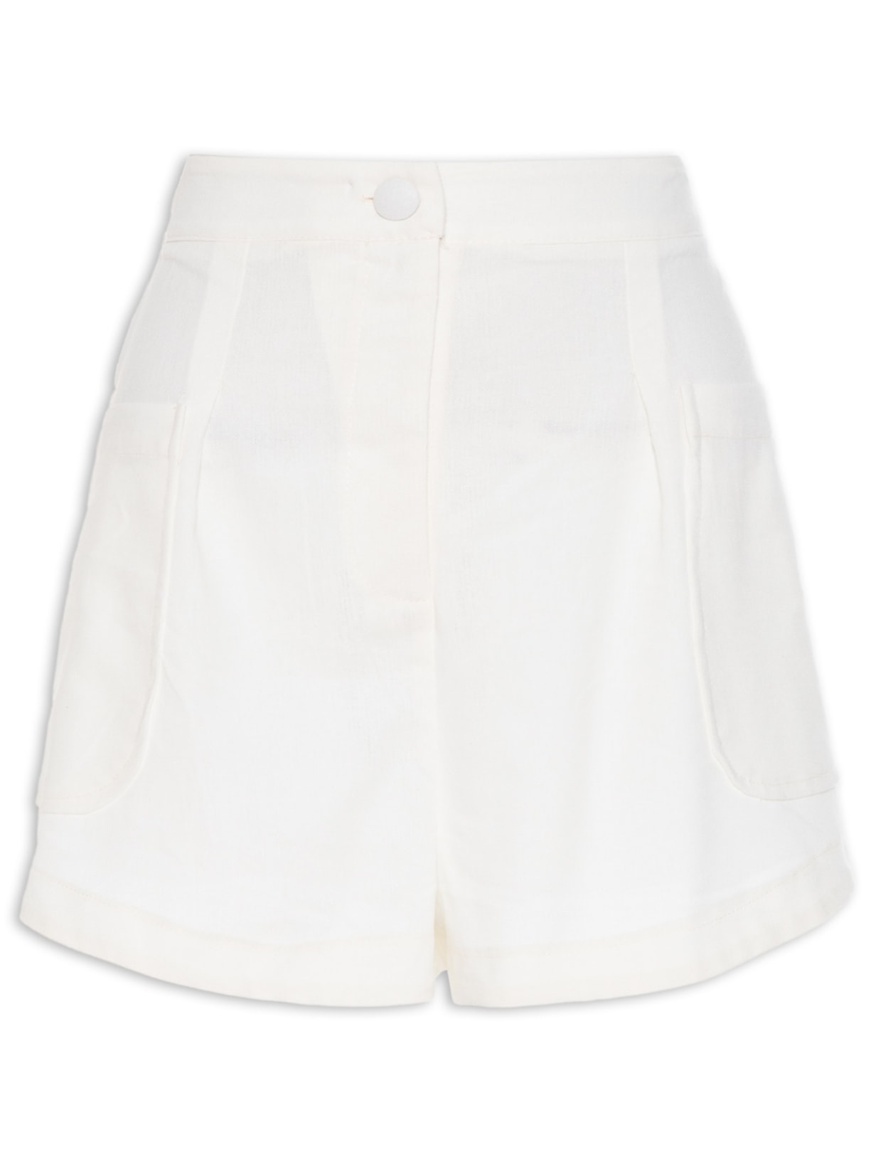 Short Feminino Bolso Frente - Branco