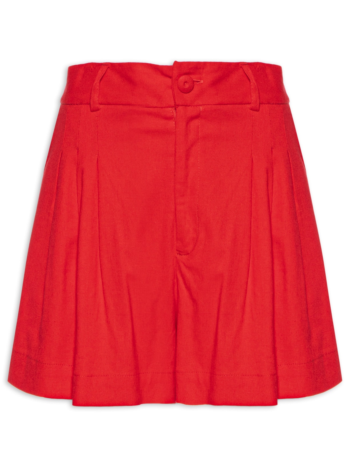 Short Feminino Bolso Viés - Vermelho
