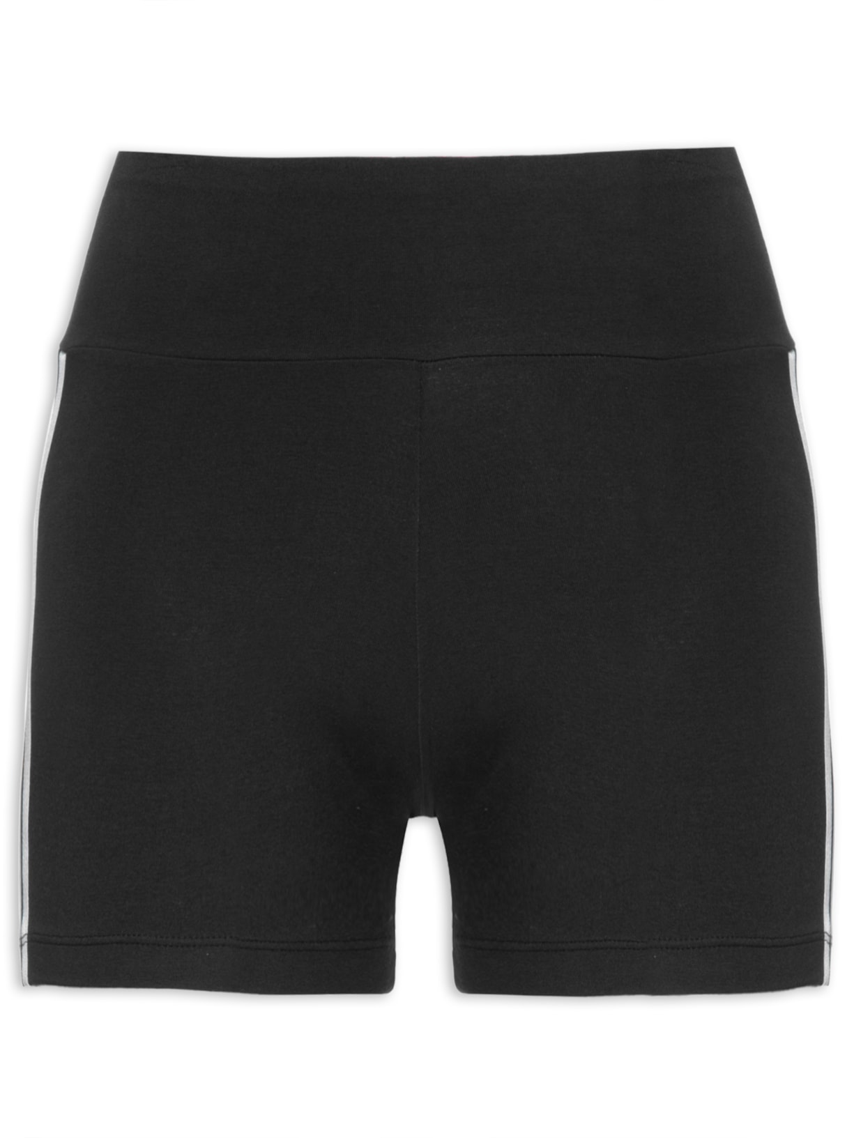 Short Feminino Booty 3 Stripes - Preto