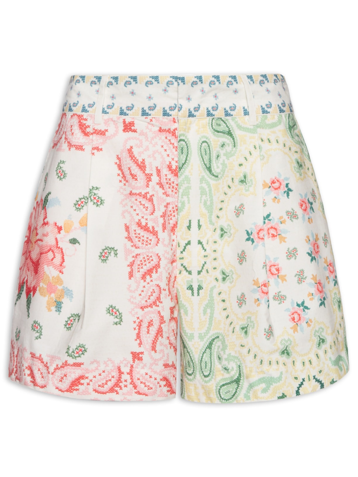Short Feminino Borda Bandana Off White Farm