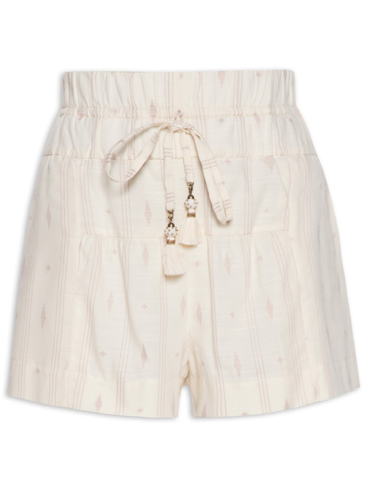Short Feminino Bordado Caminhos - Bege