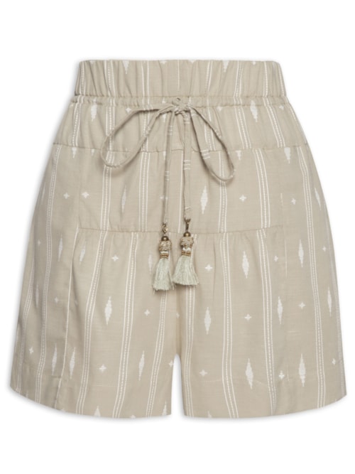 Short Feminino Bordado Caminhos - Verde