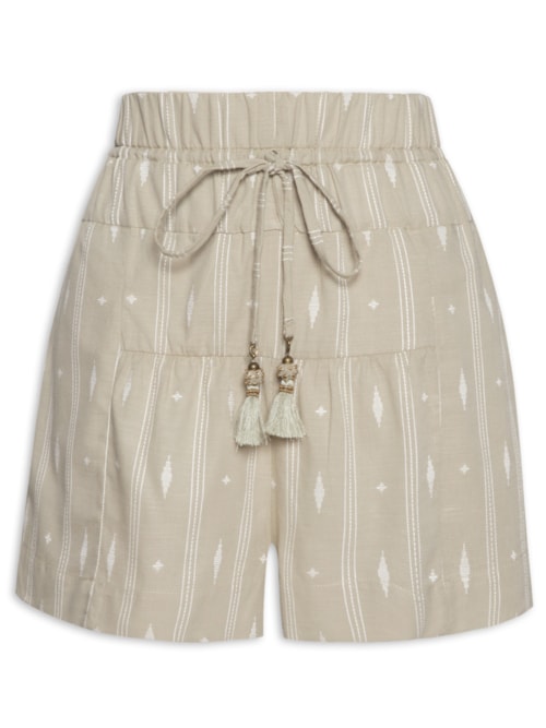 Short Feminino Bordado Caminhos - Verde