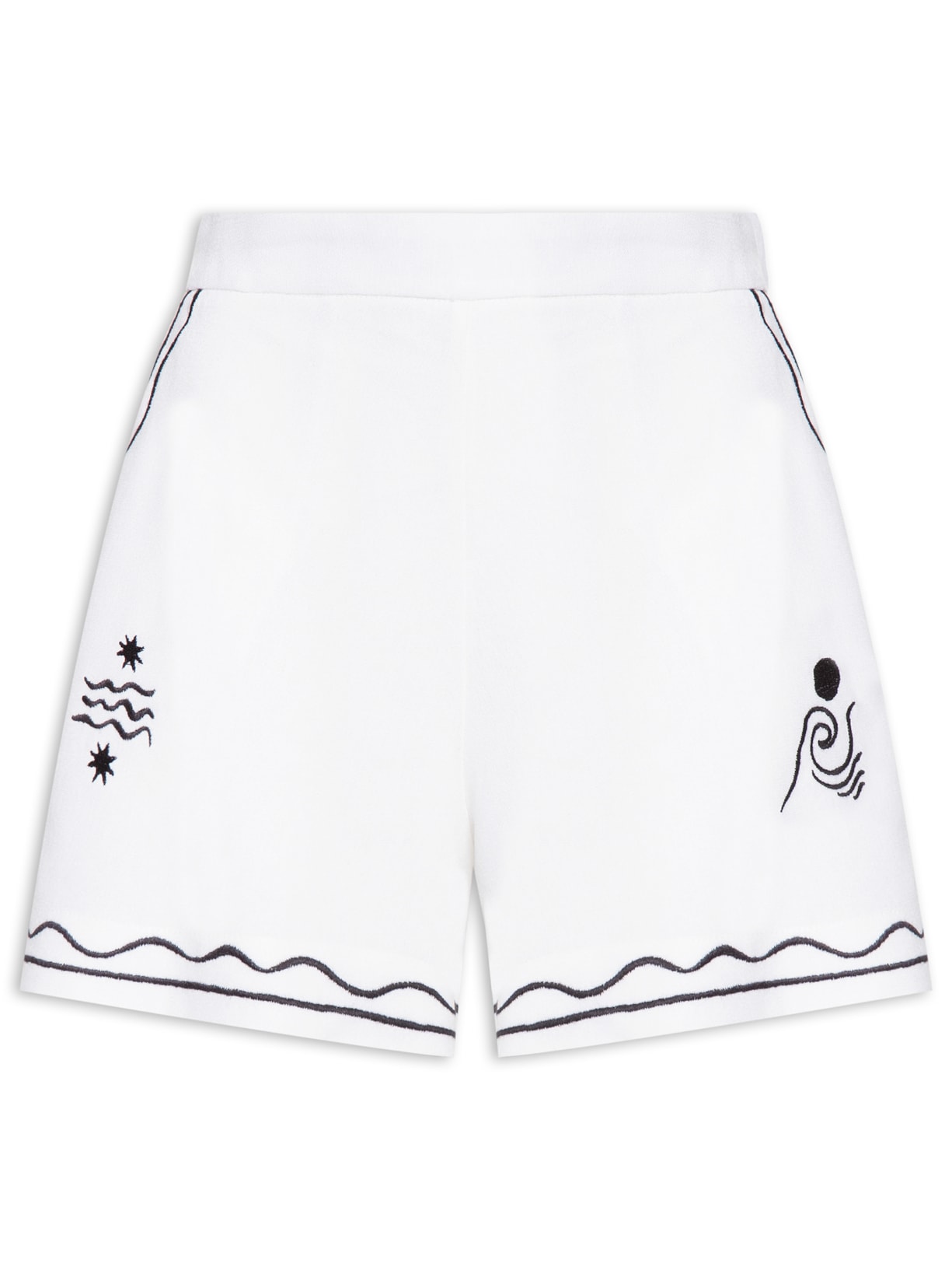 Short Feminino Bordado Iara - Off White