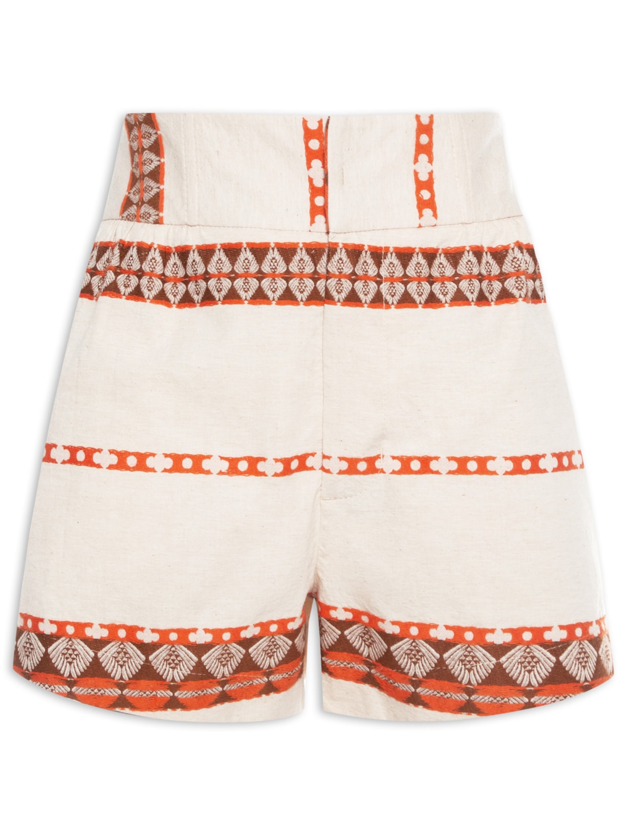 Short Feminino Bordado Luna Bege Oasis