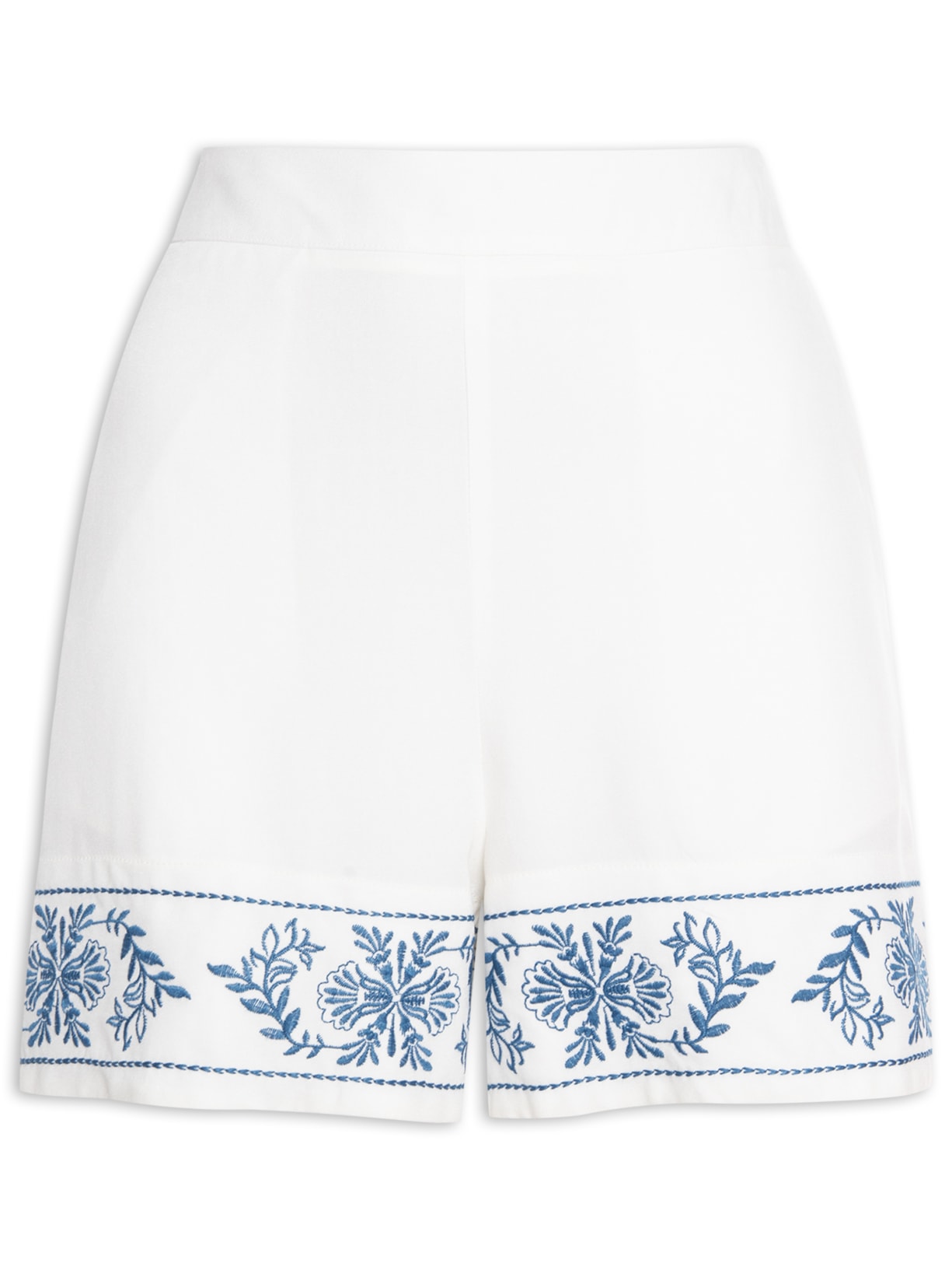 Short Feminino Bordado Positano - Branco