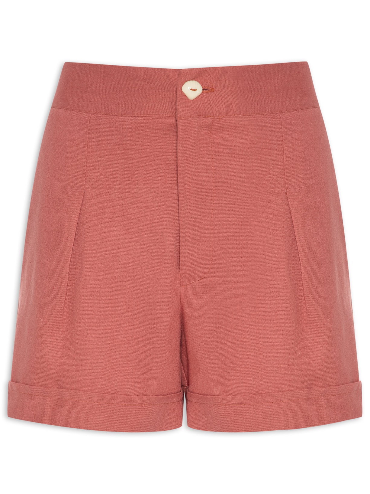 Short Feminino Botão Concha Rosa Maria Filó