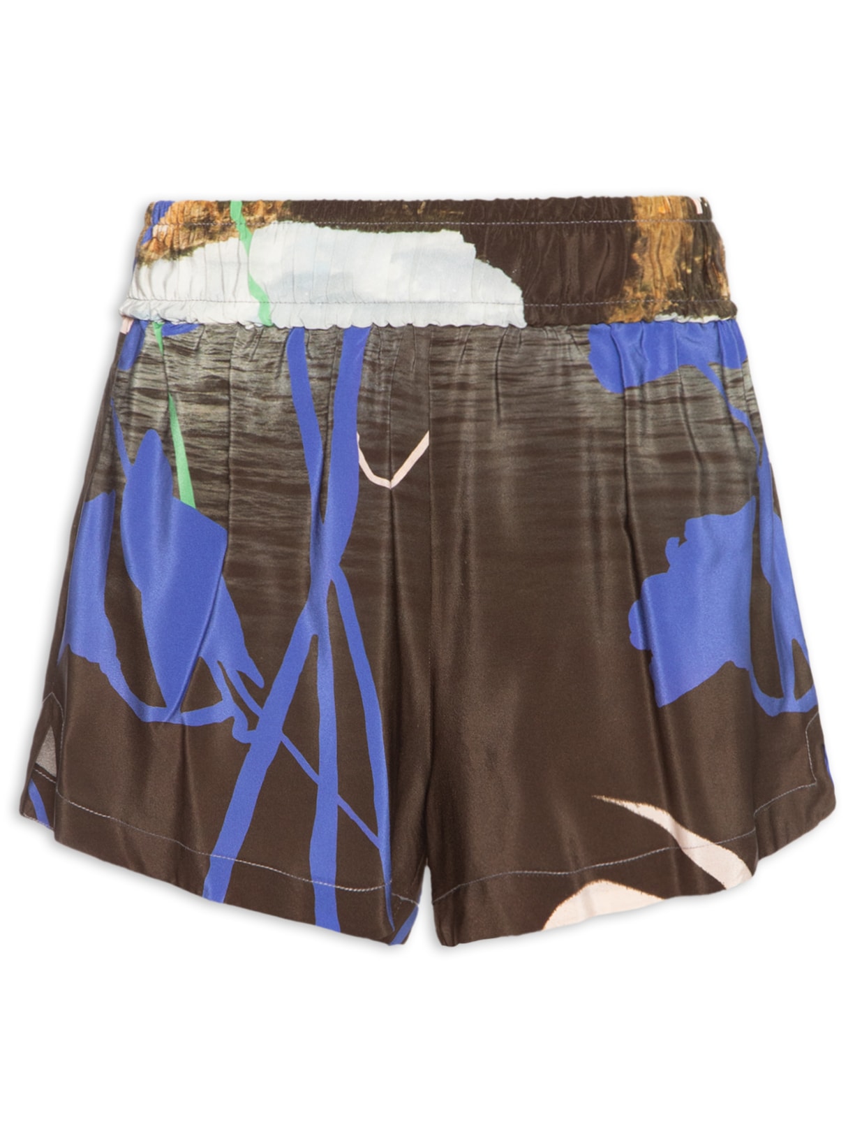 Short Feminino Boxer Loc Foto Paisagem - Azul
