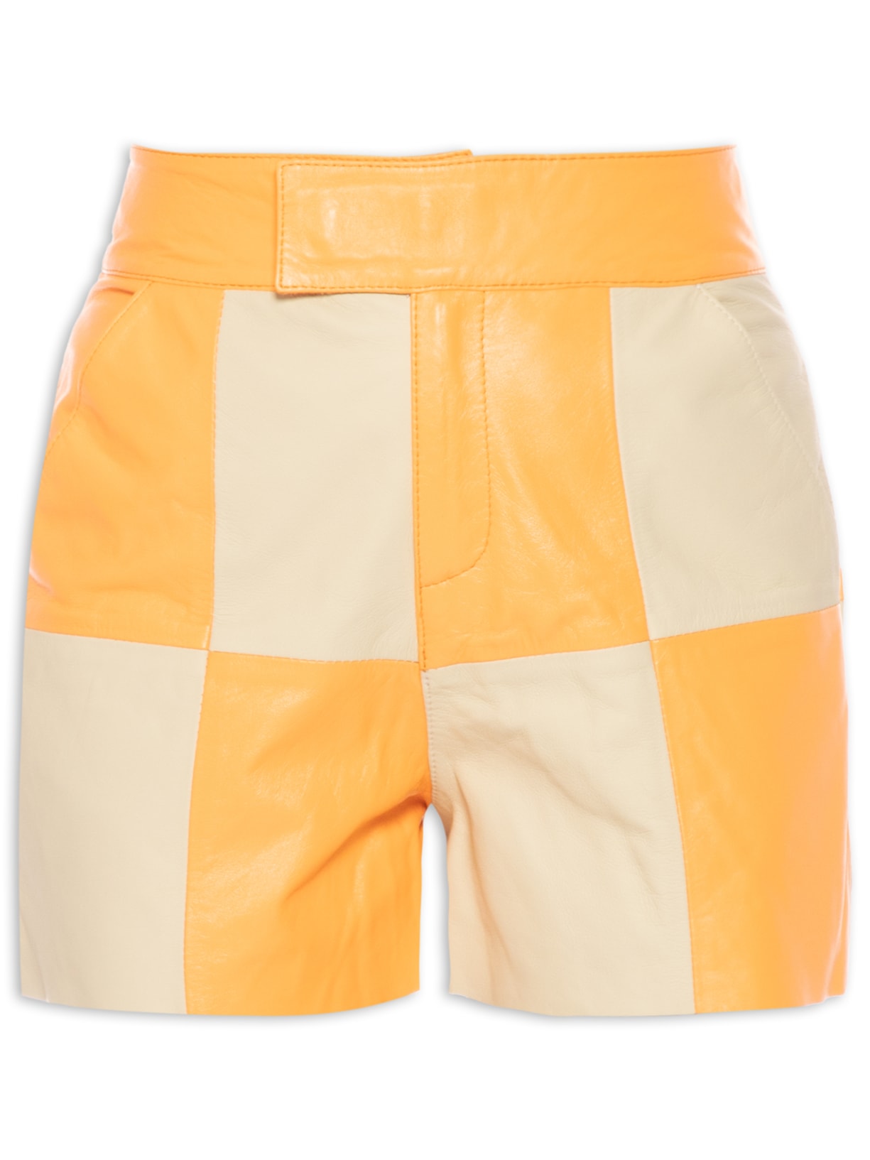 Short Feminino Chess - Laranja