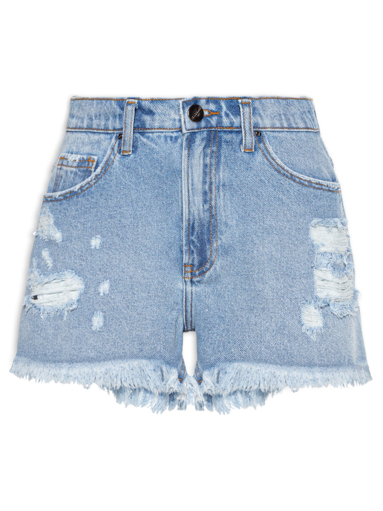Short Feminino Cibele Puídos Claro - Azul