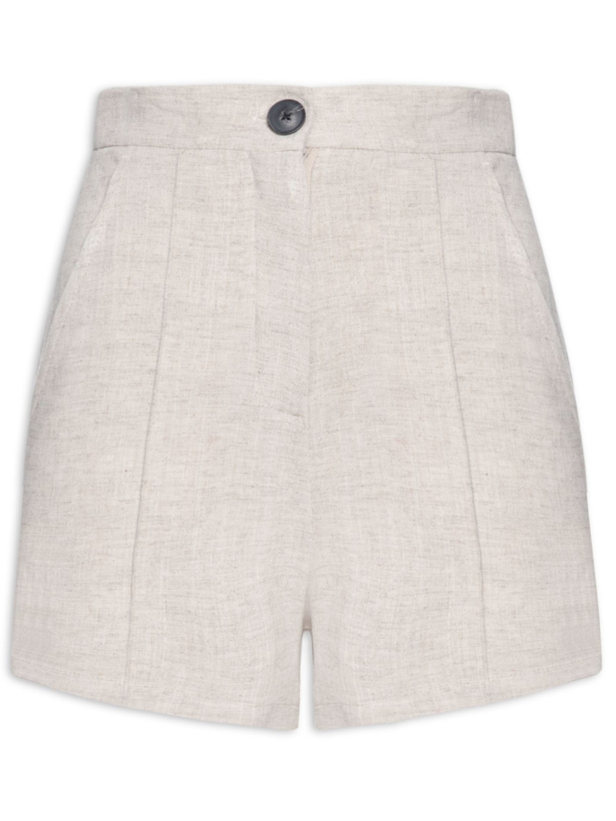 Short Feminino Cintura Alta - Bege