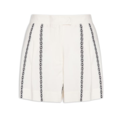 Short Feminino Cintura Alta em Alfaiataria - Preto