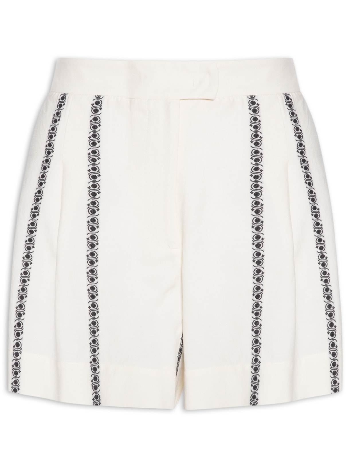 Short Feminino Cintura Alta em Alfaiataria - Preto