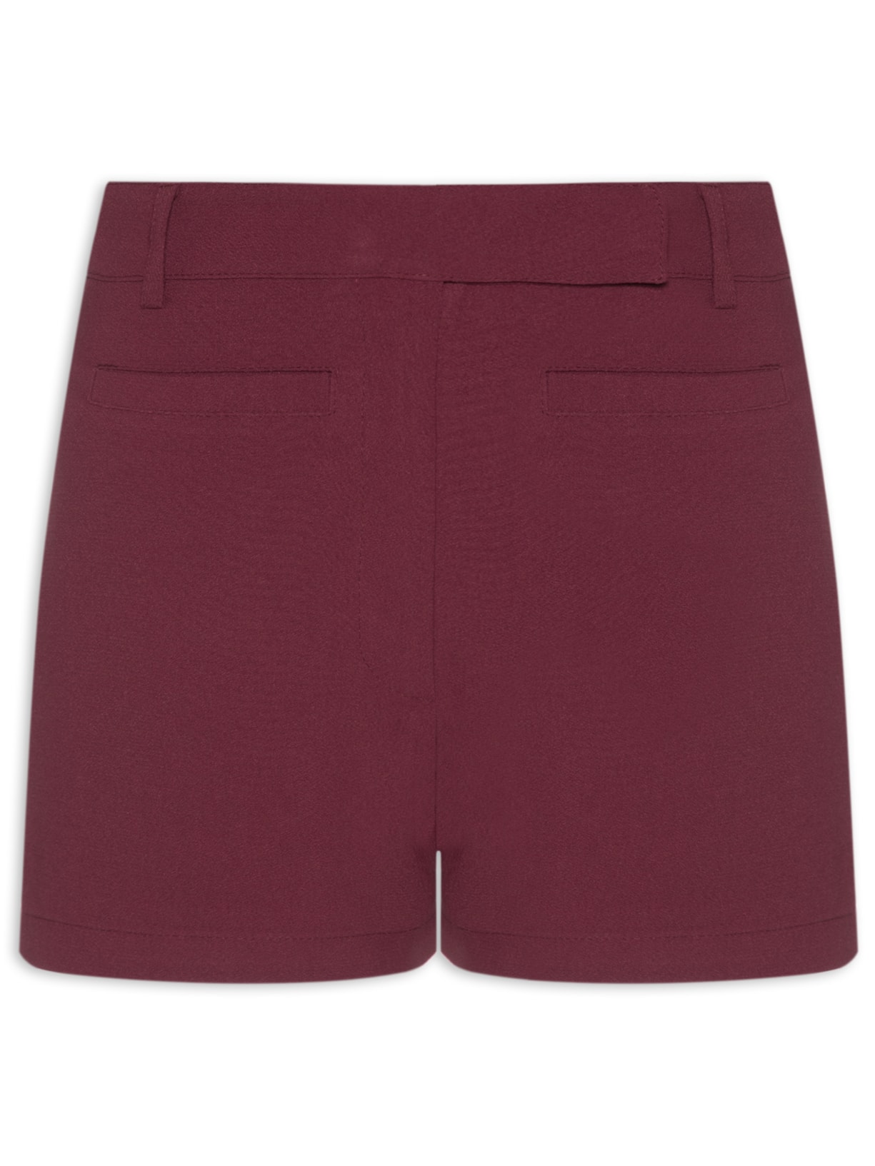 Short Feminino Cintura Alta Em Crepe Roxo '2Essential