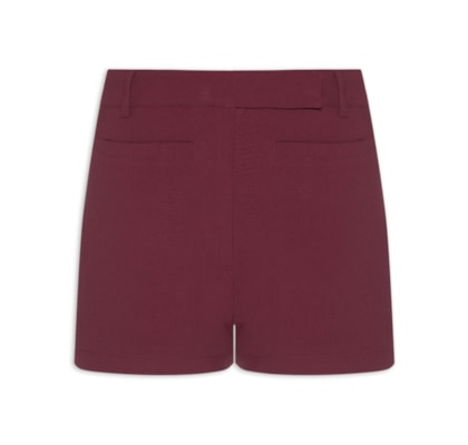 Short Feminino Cintura Alta Em Crepe - Roxo