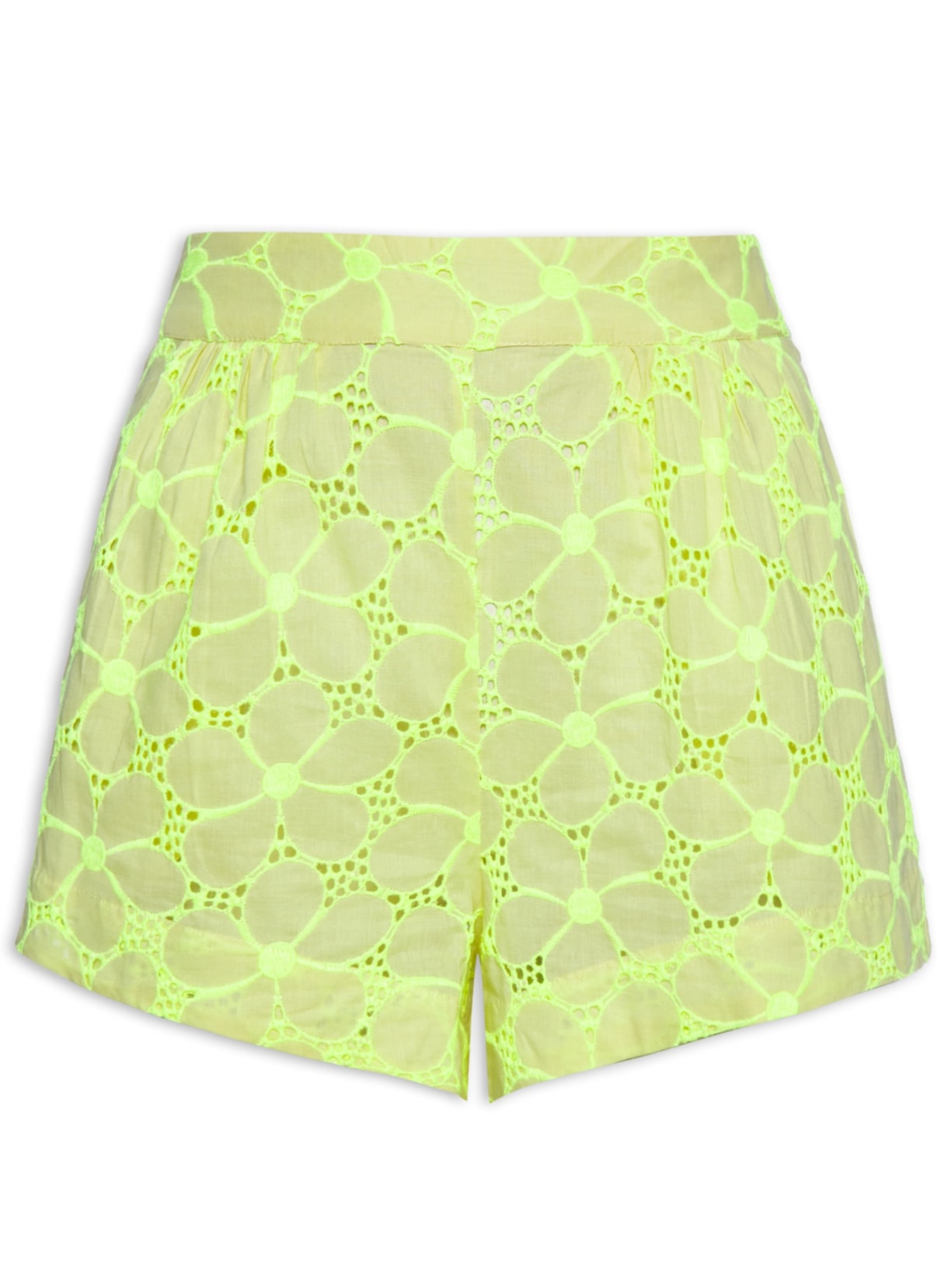 Short Feminino Cintura Alta Laise Neon - Verde